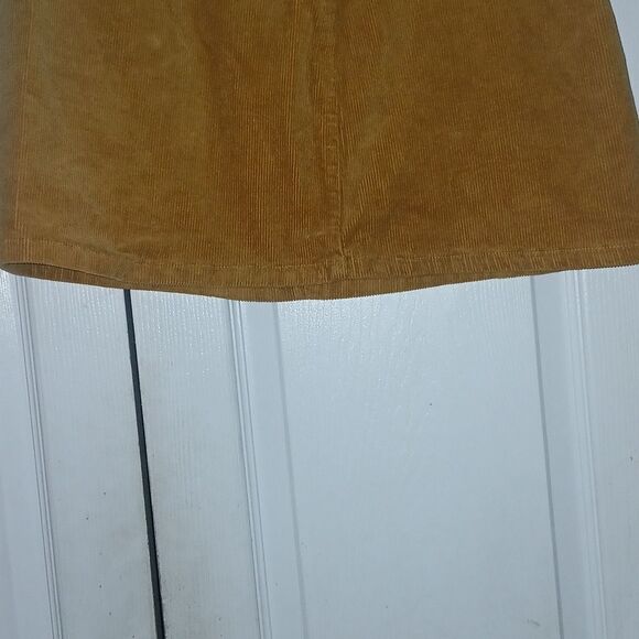 SO lace up mini corduroy mustard color fall winter mini  skirt Sz 17  33W NWT - Picture 2 of 8